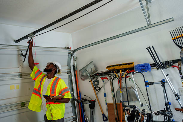 Professional Garage Door Panel Replacement technician working in Radisson, NY